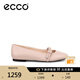 愛步（ECCO）女鞋平底鞋 2025新款芭蕾舞鞋瑪麗珍鞋 舞悅234303 灰粉色23430301386 37