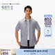 TOMMY HILFIGER【輕便感】25夏男純棉易打理?xiàng)l紋中性簡約免燙短袖襯衫40670 黑白條紋0A4 M （推薦：135-150斤）