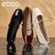 愛(ài)步（ECCO）芭蕾舞鞋女 25年新款時(shí)尚瑪麗珍方頭低跟淺口單鞋 舞悅234333 黑色23433304001 （牛皮革） 38