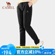 駱駝（CAMEL）戶(hù)外沖鋒褲男女春秋保暖防風(fēng)防潑水軟殼褲加絨戰(zhàn)術(shù)登山休閑褲