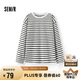 森馬（Semir）[商場同款]長袖T恤女基礎(chǔ)款圓領(lǐng)2025春oversize純棉101125101008