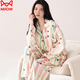 貓人帶胸墊睡衣女多巴胺可愛(ài)卡通小狗【25年新品】秋冬可外穿家居服