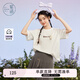 紫涵（ZIHAN）紫涵刺繡立體玩偶T恤女夏季新款甜美學(xué)院風(fēng)寬松落肩袖上衣 白色 M