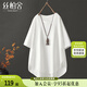 絲柏舍圓領(lǐng)T恤2025夏季新款女裝前短后長(zhǎng)設(shè)計(jì)寬松款短袖上衣