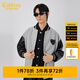 卡賓男裝老虎呢夾克新款貼布繡花棒球服潮流街頭寬松外套W 中灰色36 L /175/50