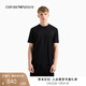 EMPORIO ARMANI/阿瑪尼官方旗艦?zāi)信閭H款全棉圓領(lǐng)正肩短袖薄T恤新款夏季 【100%棉合身版】黑色 L  (推薦：150-165斤)