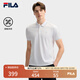FILA 領(lǐng)航POLO|斐樂官方男裝針織POLO2025夏季新款時尚休閑涼感短袖 標(biāo)準(zhǔn)白-WT L 175/96A/L