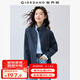 佐丹奴風(fēng)衣外套女春季新款后幅風(fēng)琴立領(lǐng)插肩中長(zhǎng)款?yuàn)A克女13375106 02軍藍(lán) M
