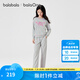 巴拉巴拉balaone女童套裝兒童長袖2件套2025新款秋裝運動休閑時尚 淺花灰00211 130