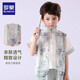 羅蒙漢服男童夏季款兒童新中式國(guó)風(fēng)套裝古風(fēng)唐裝畢業(yè)演出服 淺綠色140