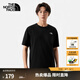 北面（The North Face）短袖T恤男女同款小熊帳篷露營(yíng)寬松透氣休閑半袖春夏新款 JK3/黑色 XL /180