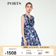 PORTS寶姿春夏新品女裝連衣裙ALM8D048MPP090 丈青印花 M (6)
