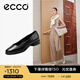 愛步（ECCO）芭蕾舞鞋女 時尚潮流百搭經(jīng)典圓頭牛皮瑪麗珍鞋 雕塑222303 黑色22230301001 建議選大一碼 38 （偏小，建議選大一碼）