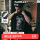 潘·麥克斯（PANMAX）PANMAX潮牌大碼男裝2025夏季新款寬松百搭純棉貓頭印花情侶短袖 黑色 6XL
