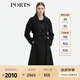PORTS寶姿女裝 秋冬新品長袖中長大衣毛呢外套LN9C109JZF035【下架】 黑色 S (4)
