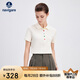 Navigare意大利小帆船女防蚊翻領(lǐng)T恤休閑通勤短袖POLO衫2325525503 白 M 