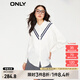 ONLY 秋冬時尚氣質(zhì)百搭寬松翻領(lǐng)長袖襯衫 女|123305025 A43  奶油白色 165/84A/M