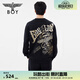 BOY LONDON長袖黑金印花潮牌圓領(lǐng)套頭衛(wèi)衣N03076 黑色 XL
