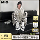 MIO【宋亞軒同款】米奧小白休閑鞋厚底板鞋運(yùn)動情侶溶解女鞋男老爹鞋 黑白/藍(lán)色 （賀峻霖同款） 38