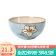 玉泉 韓式手繪碗碟米飯碗單個(gè)大面碗陶瓷餐具家用 韓式6英寸面碗淺湖藍(lán)