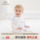 英氏（YEEHOO）嬰兒衣服夏季薄款嬰兒連體衣新生兒衣服 0-1個月