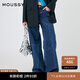 moussy 春季新品設計感解構拼接松弛感牛仔褲女010HS611-0660 110藍色 M