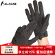 阿爾納斯 戶(hù)外全指手套耐磨黑鷹戰術(shù)手套攀巖騎行防滑手套 黑色 L