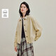 茵曼復古燈芯絨巴恩風(fēng)花苞外套2025秋女裝新款百搭上衣 梨花杏 M