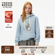 Teenie Weenie小熊加絨衛(wèi)衣女秋冬學(xué)院風(fēng)休閑索羅娜連帽衛(wèi)衣套頭衫 淺藍(lán)色 L (170)