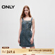 ONLY春夏時(shí)髦燙鉆綁帶吊帶短裙牛仔裙連衣裙女|124342023 J34 390洗水牛仔藍(lán) S (160) 80A