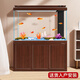 森森魚缸水族箱客廳智能落地中型底濾家用玻璃金魚缸生態(tài)懶人 剛果柚色 ED靠墻款長120*寬35*缸高73/柜高80cm
