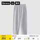 蕉內(nèi)（Bananain）非常褲503Regular女士衛(wèi)褲運(yùn)動加絨24秋冬新款高腰顯瘦錐形長褲子 中麻灰 L
