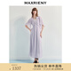 MAXRIENY法式慵懶風(fēng)連衣裙25夏款淡紫色垂感長(zhǎng)裙小眾氣質(zhì)設(shè)計(jì)感 淡紫 L