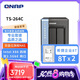 威聯(lián)通（QNAP）TS-264C 宇宙魔方 2盤位 四核心處理器8G內(nèi)存16T網(wǎng)絡(luò)存儲服務(wù)器內(nèi)置雙 M.2 插槽NAS手機(jī)擴(kuò)容