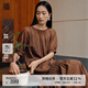 播格子連衣裙女夏季新款商場(chǎng)同款簡(jiǎn)約田園風(fēng)拼接長(zhǎng)裙BDR2LD0888 O91熔巖格 M