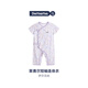 DOMIAMIA嬰兒連體衣新生兒衣服0-3個月夏天薄款空調(diào)服寶寶哈衣護肚爬服 伊莎花嶼 【短袖】 73cm （建議6-12月身高66-75cm）