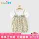 優(yōu)奇女嬰夏裝莫代爾嬰兒衣服短袖連體衣夏季薄款寶寶裙子甜美可愛哈衣