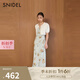 SNIDEL2025春夏新品簡(jiǎn)約圓領(lǐng)中袖小香風(fēng)針織開(kāi)衫短外套SWNT251194 灰白色 均碼 (F)