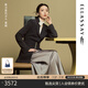 歌力思（ELLASSAY）【童瑤同款】25春季新款三醋酯珍珠扣修身利落西裝女EWE361T00500 暗夜灰 XS