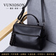 曼尼瓊詩(shī)（VUNIQSON）品牌高端單肩手提包女?huà)寢尶钫嫫ば笨姘驴钶p奢小方包 大款黑色