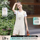 絲柏舍高腰連體褲2024夏裝新款女裝口袋設(shè)計(jì)學(xué)院風(fēng)減齡短褲