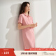 茵曼（INMAN）學(xué)院風(fēng)POLO領(lǐng)T恤裙2025夏季簡約棒球風(fēng)松弛感中長連衣裙 粉色 S