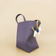 塔馳密司法式新款牛皮感牛皮復古情人節時(shí)尚單肩手提水桶包 紫色 大號