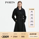 PORTS寶姿女裝 秋冬新品長袖中長大衣毛呢外套LN9C109JZF035【下架】 黑色 S (4)