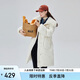 艾萊依羽絨服女中長款時尚可拆卸翻領(lǐng)鴨絨保暖冬外套 暖白色160