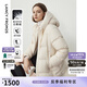 朗姿白鵝絨連帽高級(jí)感冬季面包服羽絨服外套氣質(zhì)上衣女新款 白色 M