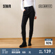 森馬（Semir）森柔牛仔|牛仔褲女修身加絨長褲2024新款冬季保暖小腳褲顯瘦 牛仔水洗黑98201 29