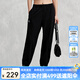 卡帕（Kappa）九分褲2024新款女黑色簡約休閑褲運動小腳衛(wèi)褲K0E42CJ80 黑色-990 L