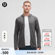 lululemon丨Surge Warm 男士拉鏈連帽衫 LM3DH1S 海鷗灰蒸汽灰混色 專屬款 L