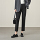 逸陽(yáng)九分小直筒褲女2025年秋季新款煙管西裝褲子十分 黑色-常規 28